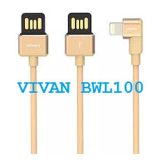 Cáp sạc nhanh lightning gaming vivan bwl100 2.4a 1 mét – cho iphone, ipad - dây dù - chính hãng