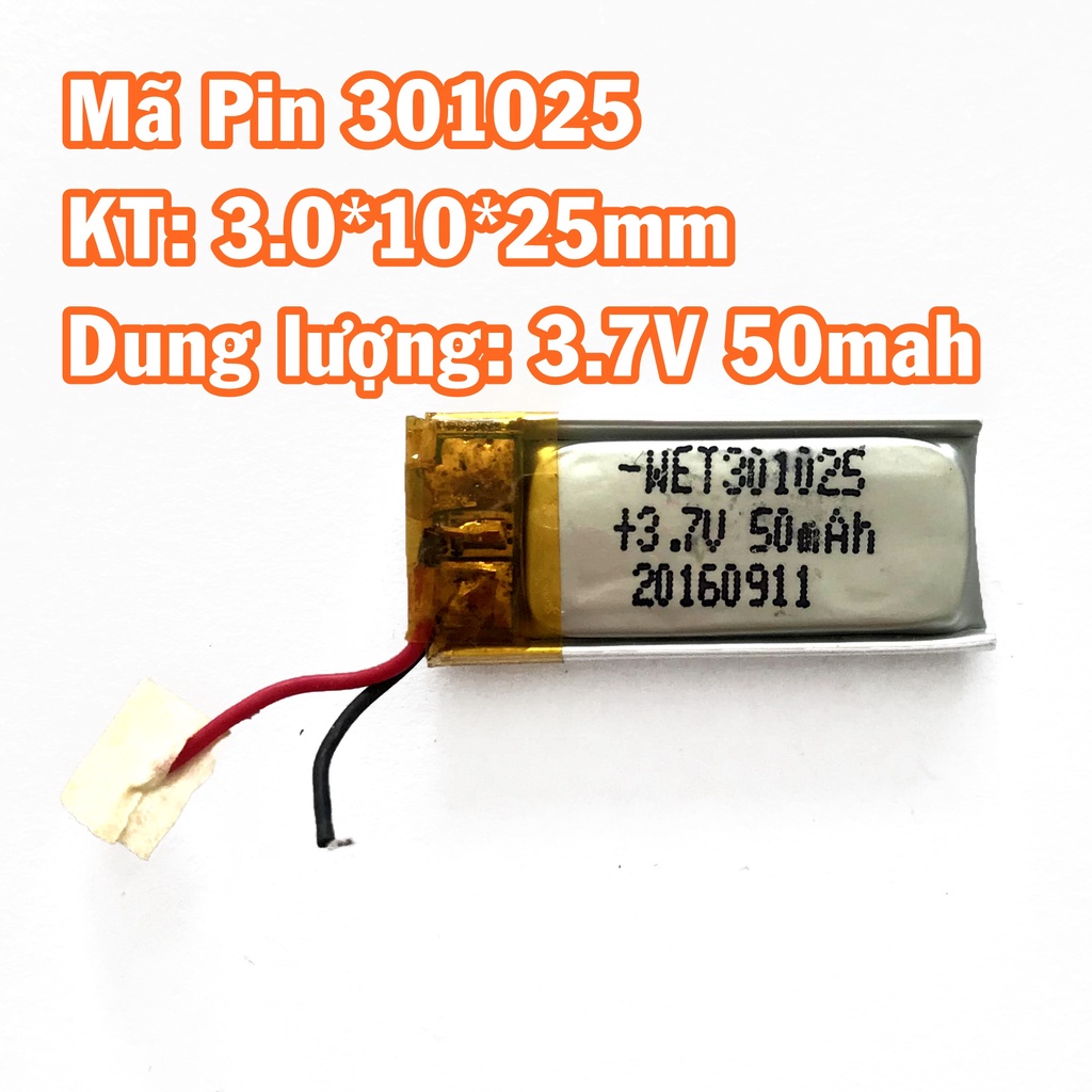Pin Lipo 3.7V 301025 50mAh
