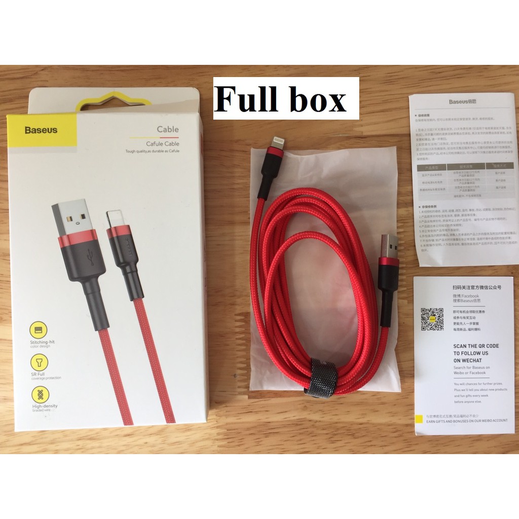 Cáp Sạc Iphone/Ipad Baseus Cafule