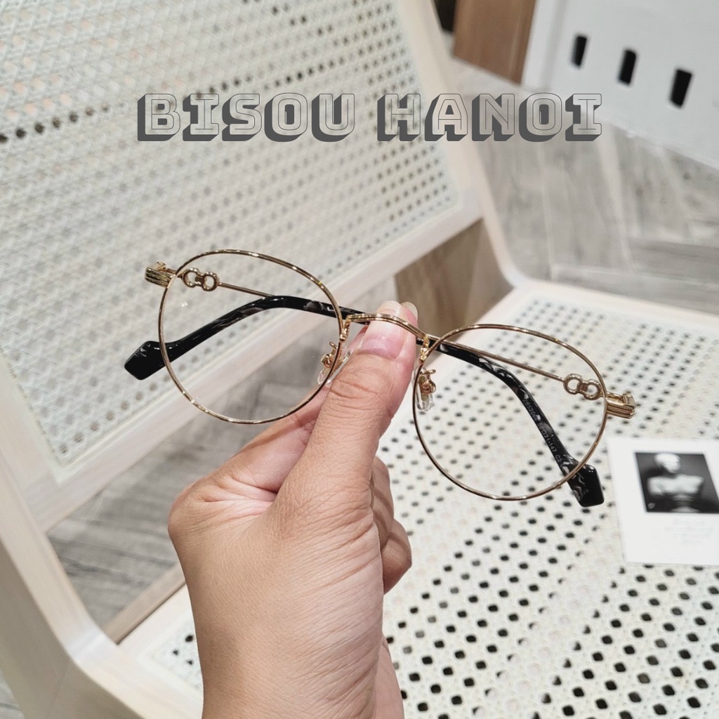 Gọng kính cận thời trang nam nữ chất liệu titan cao cấp cloudy day Bisou hanoi