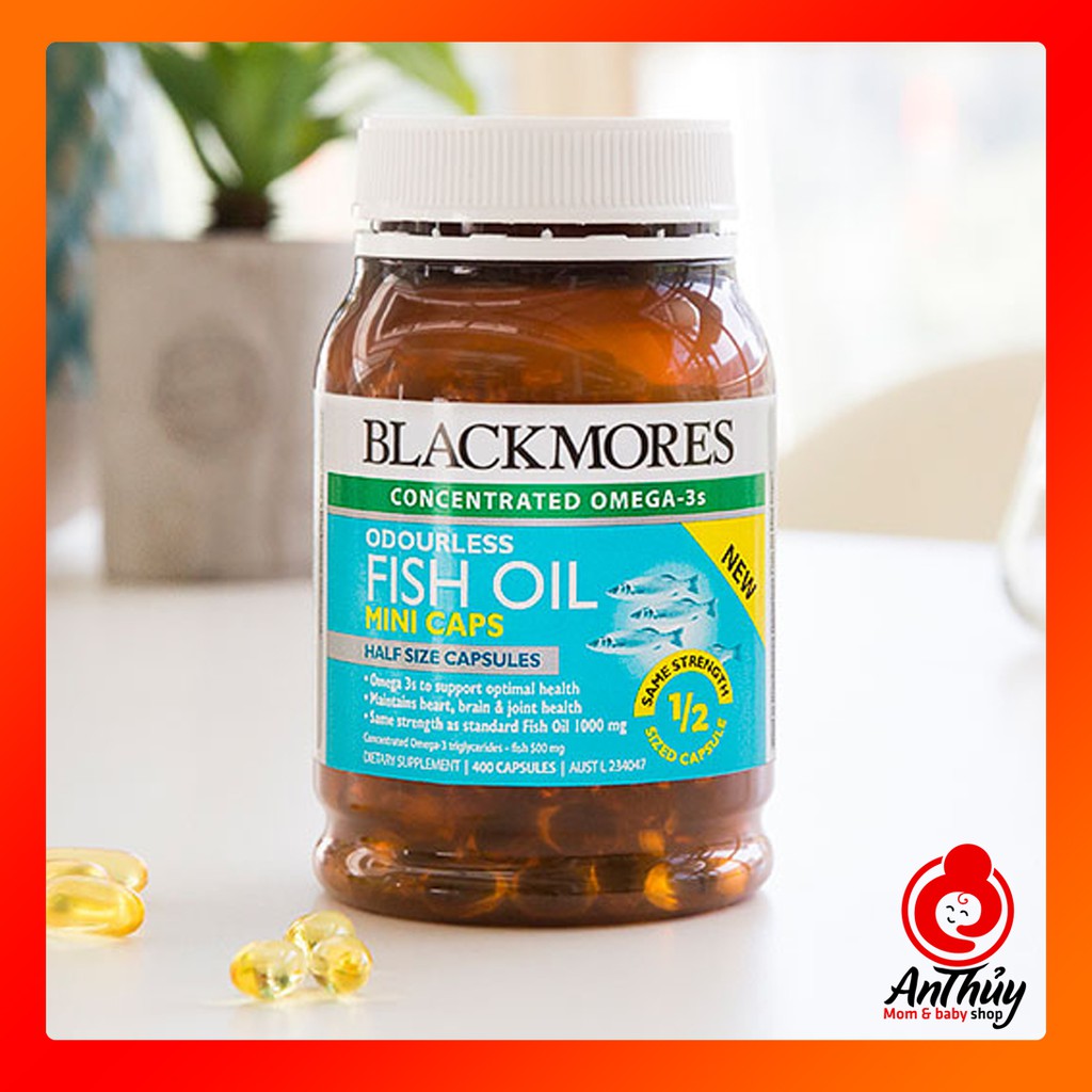 Dầu cá không mùi Blackmores Odourless Fish Oil 400 Viên Mini Capsules