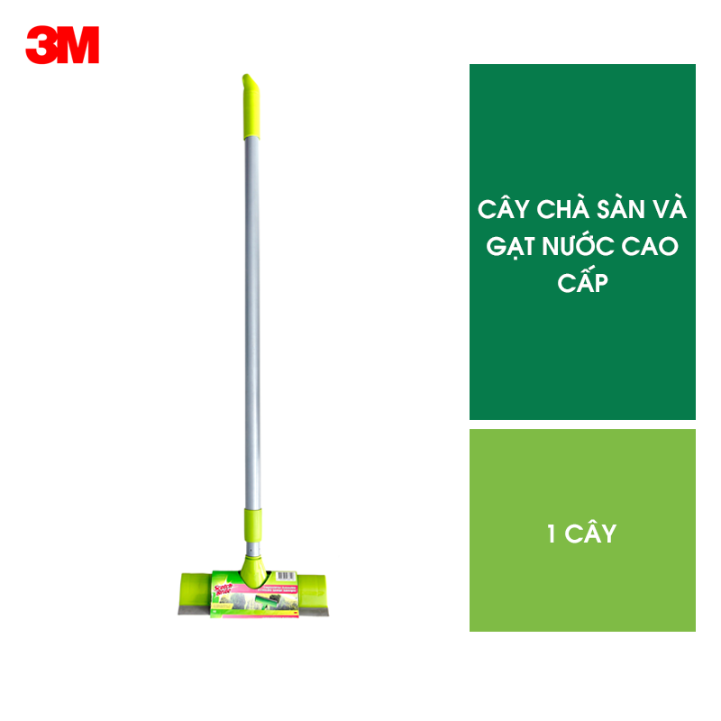 Cây chà sàn và gạt nước cao cấp Scotch-Brite (Cót rai) 3M 1910 với sợi nylon bền chắc