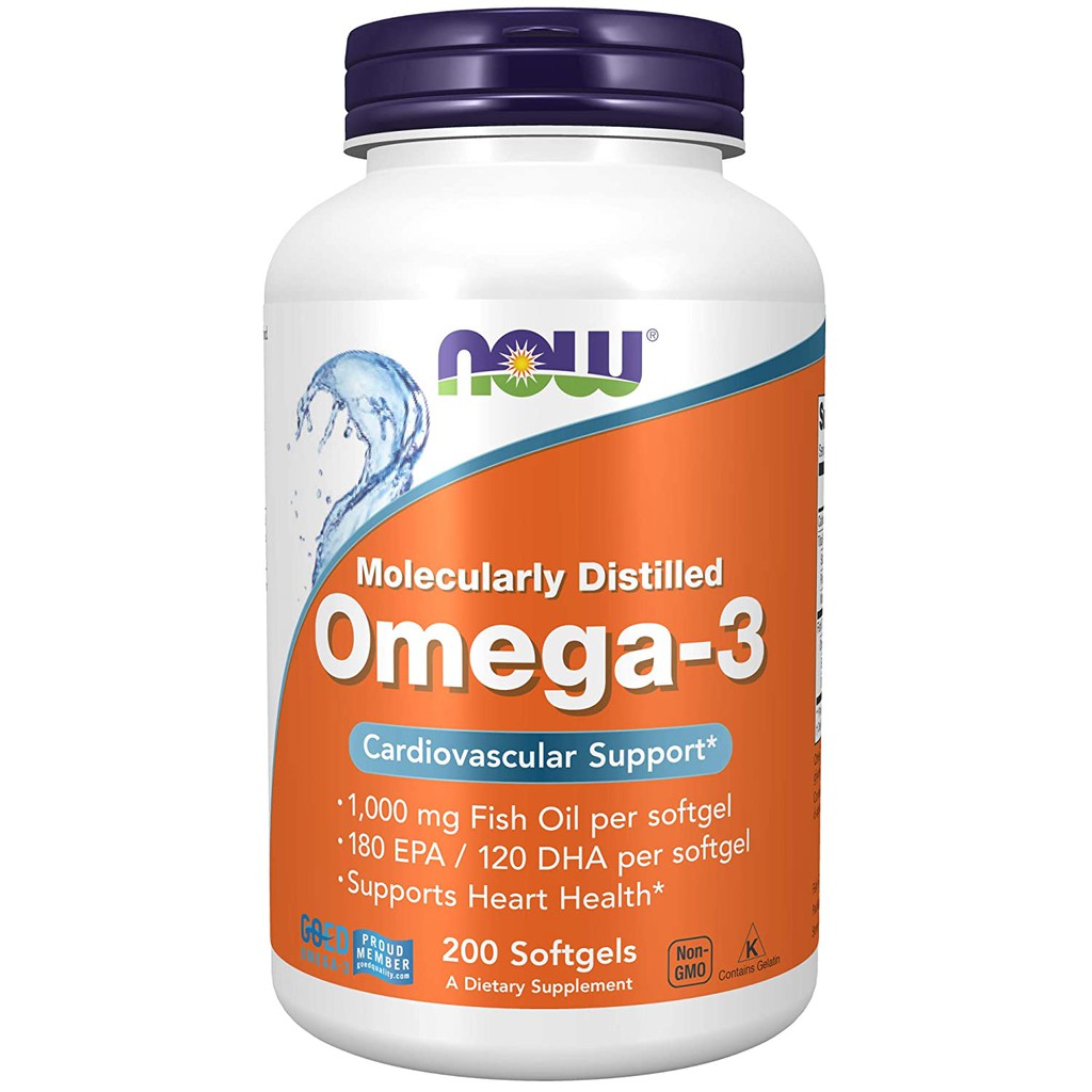 Thực Phẩm Bổ Sung Dầu Cá Now Omega 3 200 Viên