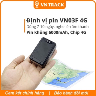 THIẾT BỊ ĐỊNH VỊ 4G VN03F KHÔNG DÂY, CHIP 4G KHÔNG CẦN LẮP ĐẶT, PIN 15 - 20 NGÀY CHÍNH HÃNG VNTRACK.