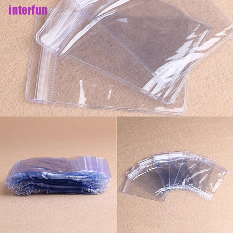 Bộ 100 Túi Nhựa pvc Trong Suốt Đựng Tiền Xu Tiện Dụng