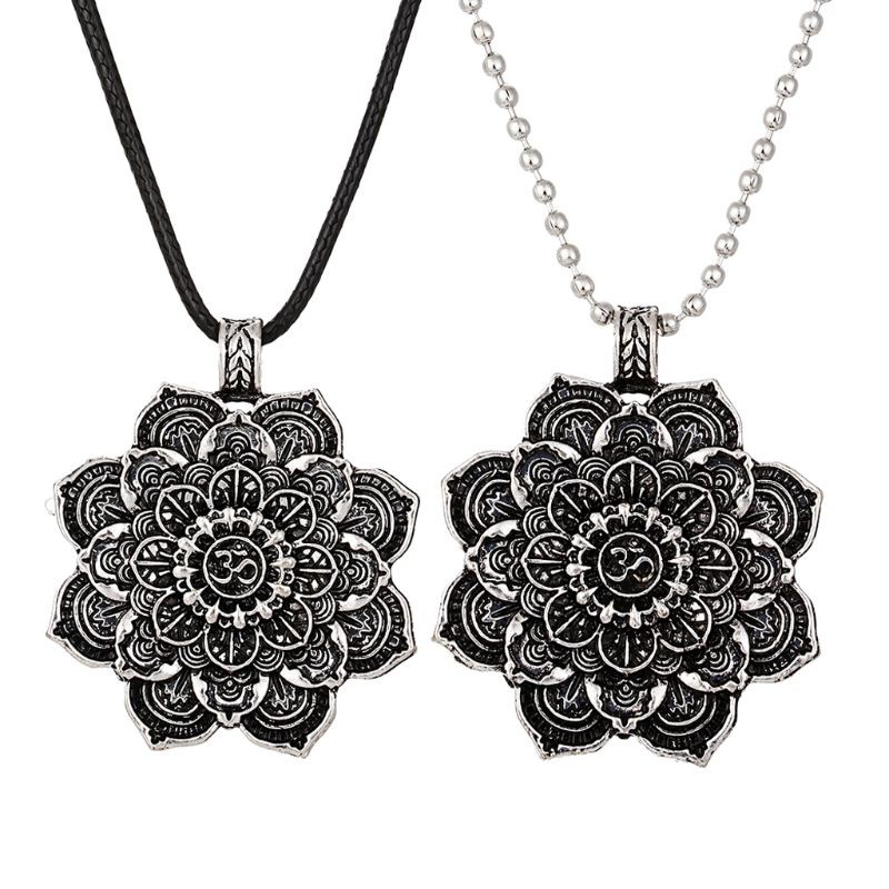 Dây chuyền phong cách Phật giáo họa tiết Mandala độc đáo