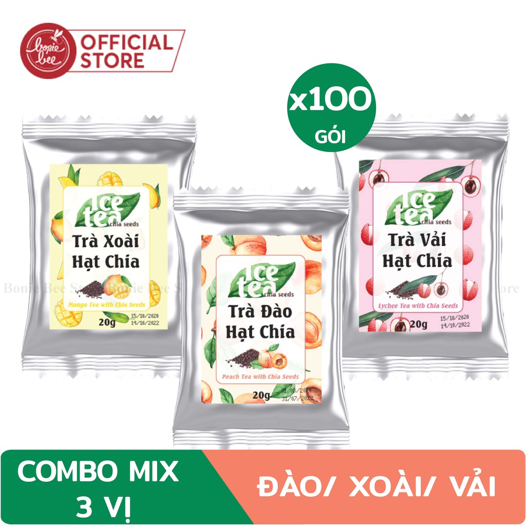 100 Gói Trà Trái Cây Hạt Chia (VỊ ĐÀO/ XOÀI/VẢI) - THƠM NGON ĐẬM VỊ | BigBuy360 - bigbuy360.vn