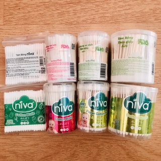 Tăm Bông Niva thân giấy/nhựa túi/hộp 100/200 que