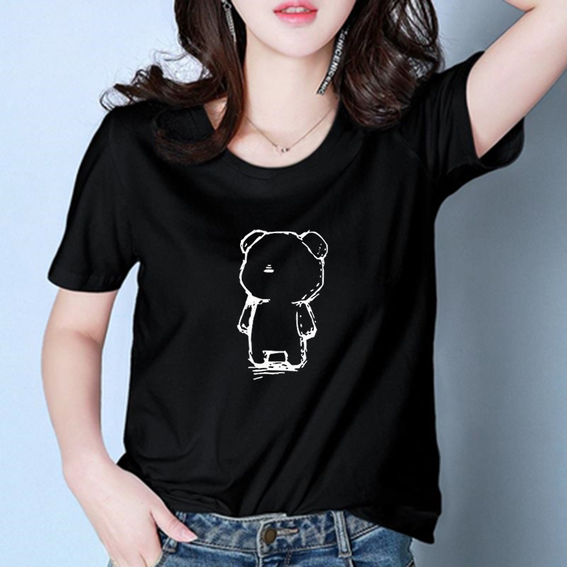 NRVP Áo thun nữ ngắn tay cổ tròn thời trang 2021 xinh xắn