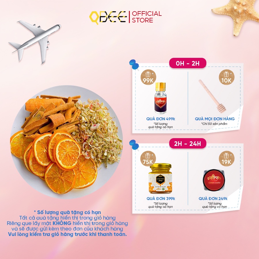 Trà detox giảm cân (cam, quế, sả) - gói 10gr