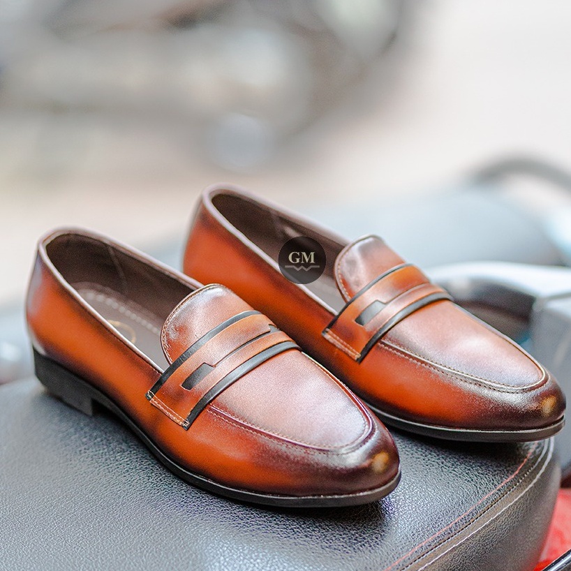 Giày lười nam ERMAND da bò thật bảo hành 1 năm kiểu dáng Penny Loafer - Mã T189