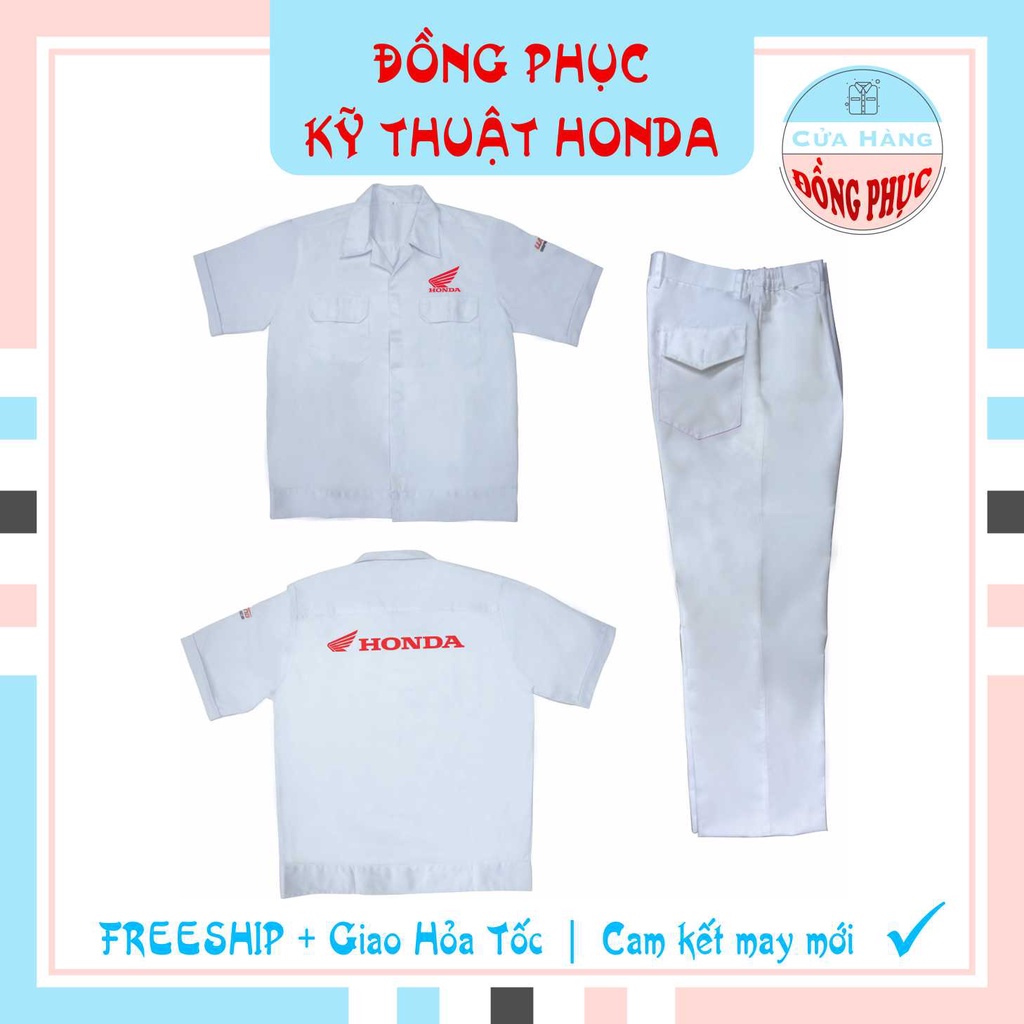 ĐỒNG PHỤC NHÂN VIÊN KỸ THUẬT VIÊN - KỸ THUẬT TRƯỞNG CHÍNH HÃNG HONDA, ĐÚNG CHUẨN CỦA HEAD, Gía sỉ!