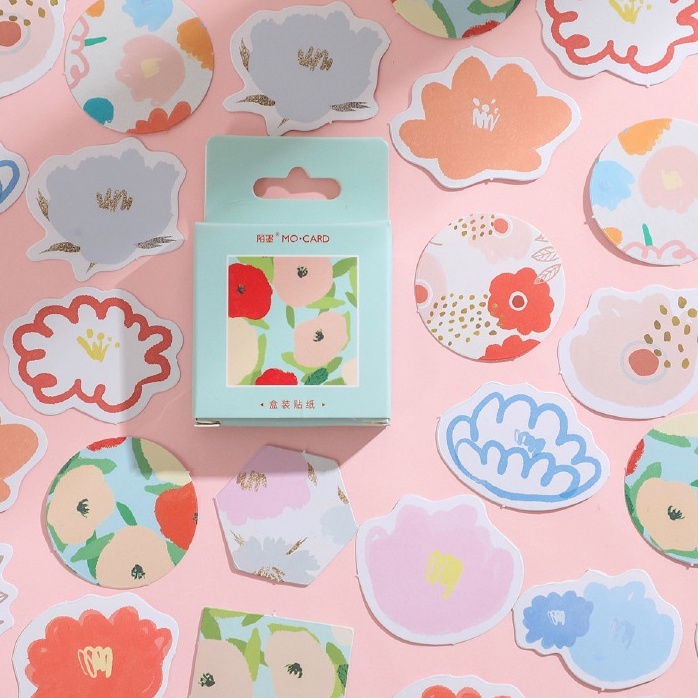 Set 46 Miếng Dán Hình Chú Heo Hồng Dễ Thương Trang Trí Sổ Tay Diy