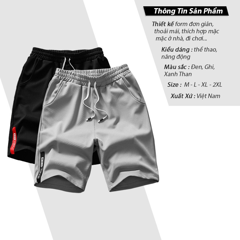 Quần short nam dáng quần đùi thể thao chất vải da cá FUNS mã CL A dáng lửng thun co giãn tập gym đi chơi mùa hè đá bóng