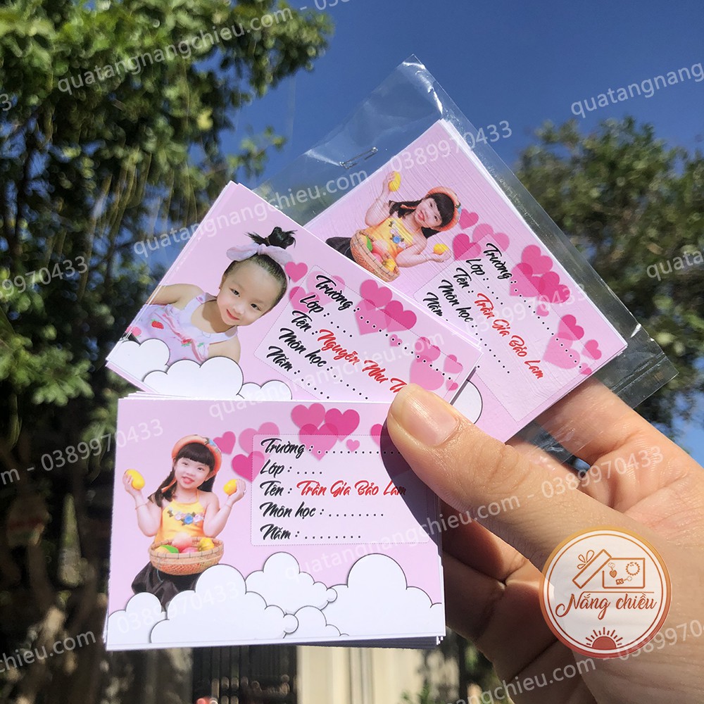Nhãn vở in ảnh theo yêu cầu