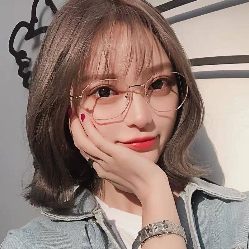 Mắt Kính Gọng Kim Loại Tròng 0~600 Độ Chống Ánh Sáng Xanh Cho Nam Và Nữ