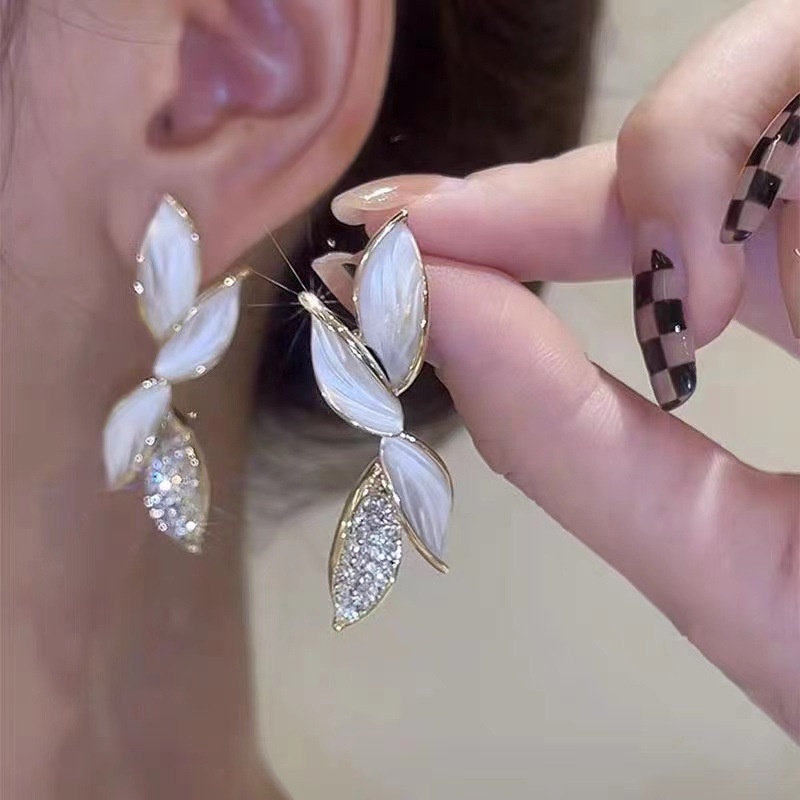 Bông Tai Hình Lá Thời Trang Hàn Quốc 2022 Cho Nữ