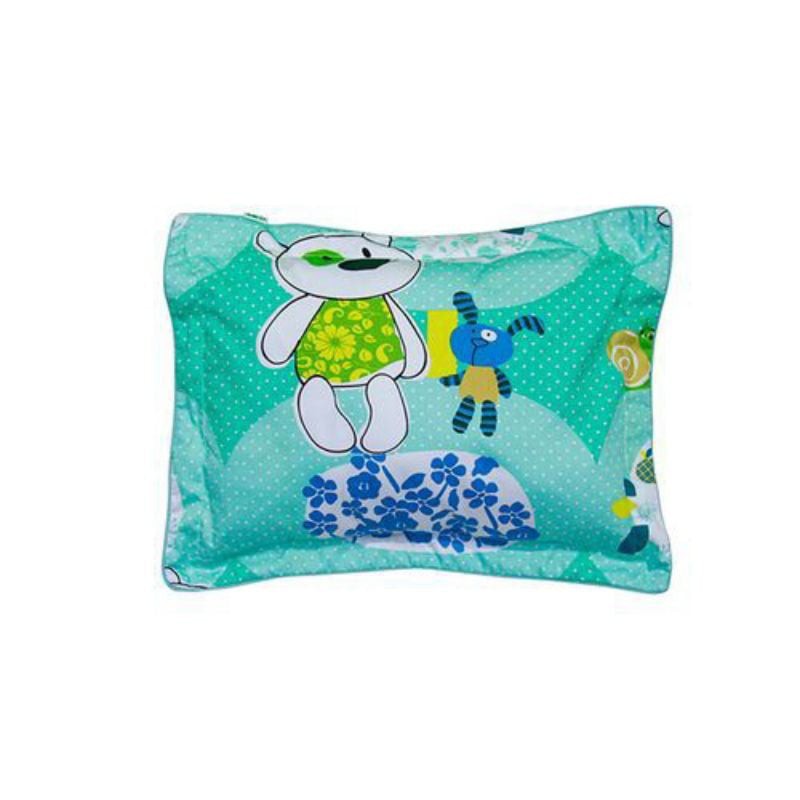 Gối đầu Homtex cho bé, gối nằm trẻ em cao cấp  cotton hoa có bèo