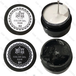  Gel vẽ trắng - đen loại đặc dùng vẽ nét viền 
