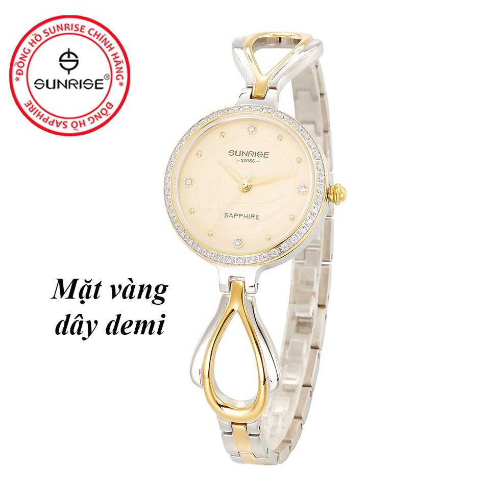 Đồng hồ nữ đính đá Sunrise 9939AA siêu mỏng kính Sapphire chống xước - Fullbox chính hãng | BigBuy360 - bigbuy360.vn