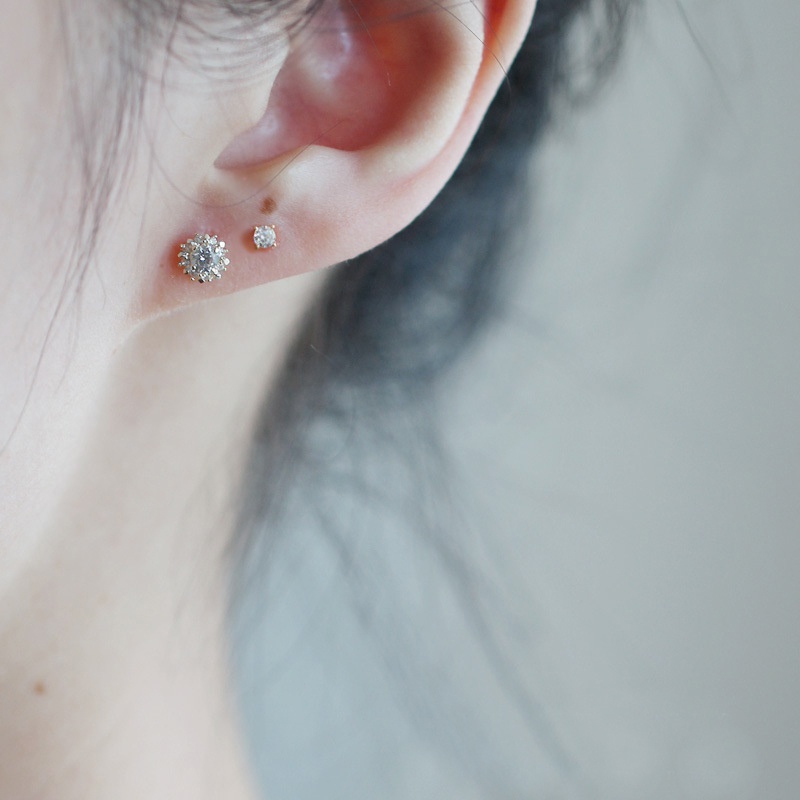 Bông Tai Hoa Mặt Trời Hoàng Cung Phong Cách Cổ Điển Tuyệt Đẹp B2645 Bảo Ngọc Jewelry