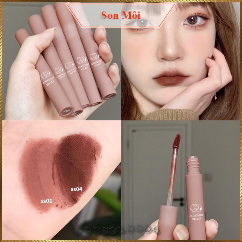 [Mã COSDAY giảm 8% đơn 150K] Son lì Daimanpu Chestnut Velvet mềm mịn như nhung chống khô môi lâu trôi DCV6