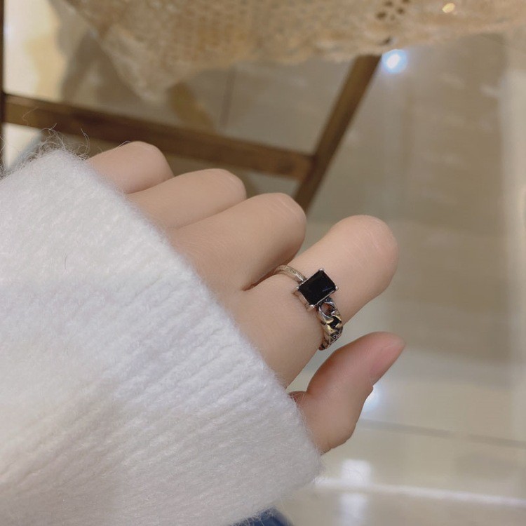 Nhẫn Nữ Hình dạng xoắn Nối Phong cách Âu Mỹ Làm như cũ Màu bạc Làm bằng tay Cổ điển NH-068