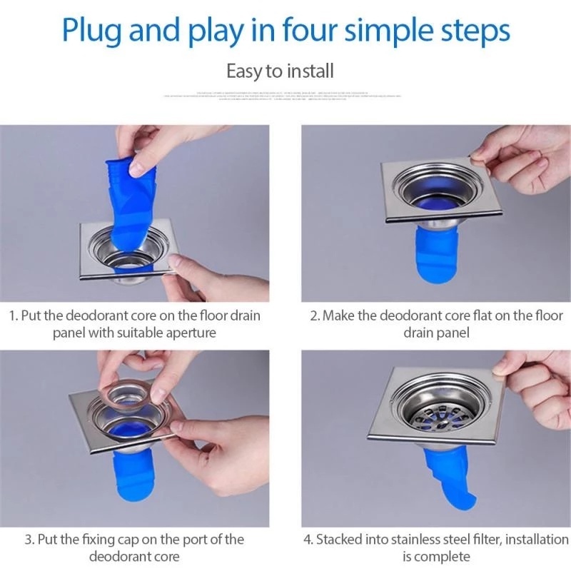 Nắp Đậy Cống Thoát Nước Sàn Silicone 4 Kiểu Dáng Khác Nhau