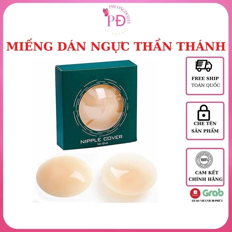 Miếng dán nâng ngực ti silicon NIPPLE COVER thần thánh siêu mỏng ôm khít không rơi tái sử dụng nhiều lần