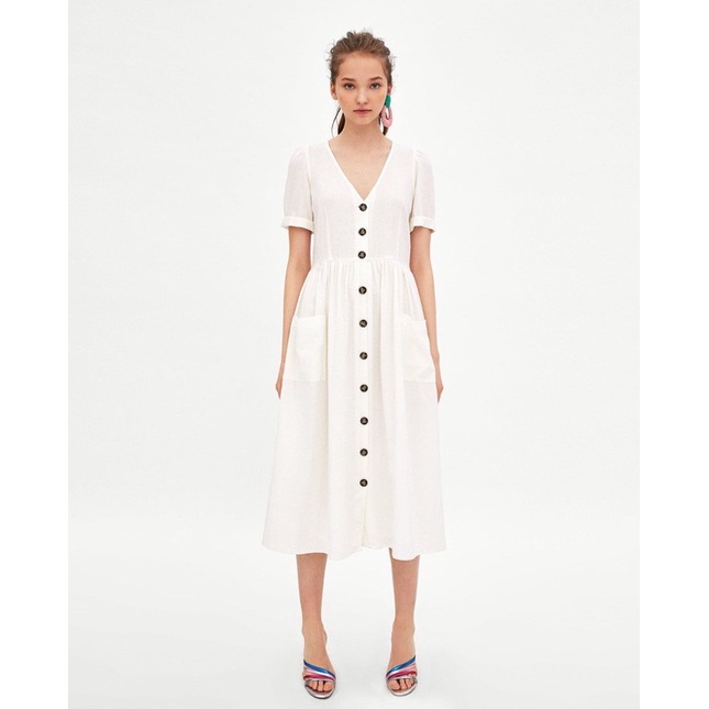 Thanh lý đầm Zara linen xuất
