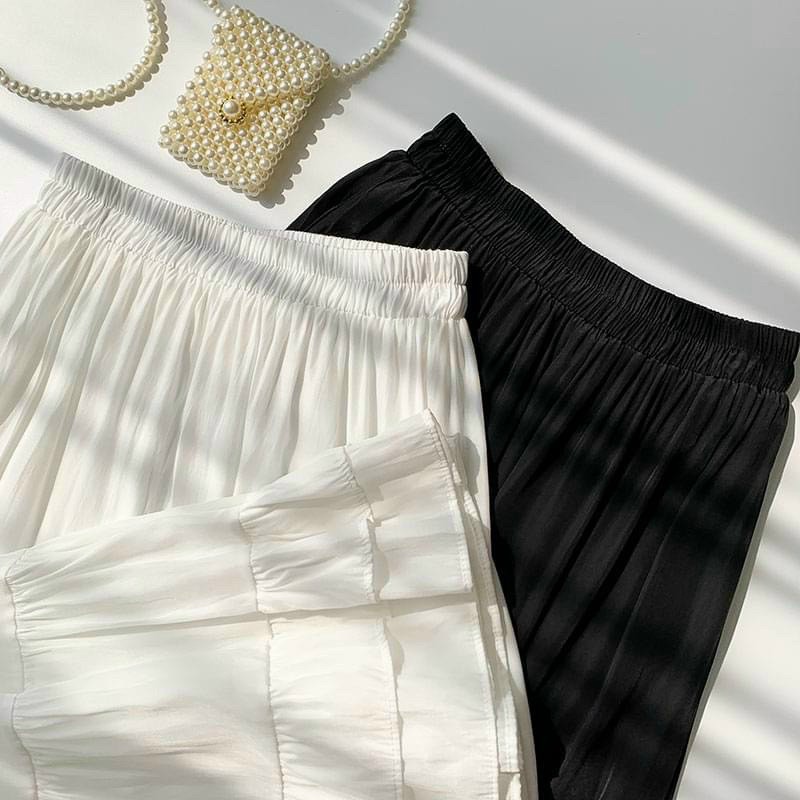 Chân váy Hàn Quốc CV.015, Chân váy lụa 2 lớp bèo 3 tầng cách điệu cực xinh | BigBuy360 - bigbuy360.vn