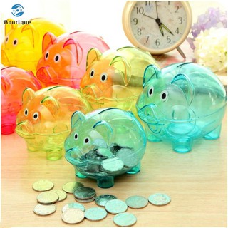 Con heo bằng nhựa trong suốt tiết kiệm tiền tiện lợi