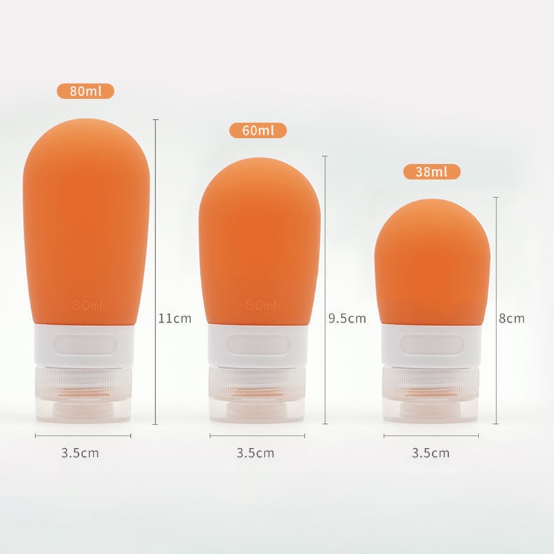 Set 3 Chai Silicone Rỗng Đựng Mỹ Phẩm Tiện Lợi Khi Đi Du Lịch