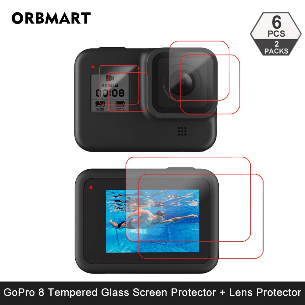 Kính Cường Lực Bảo Vệ Ống Kính Máy Ảnh GoPro Hero 8 Gopro8 Go pro 8