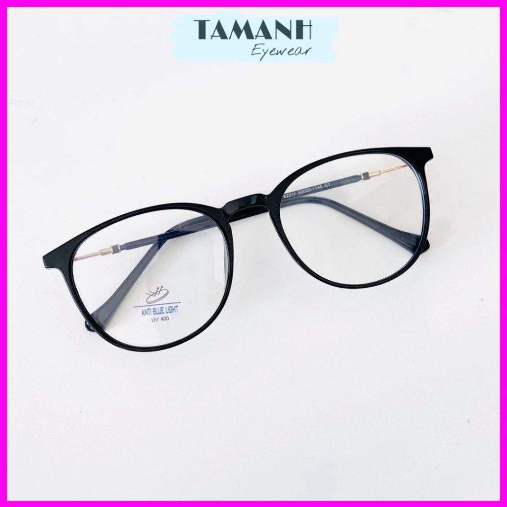 Gọng kính cận Blue light mắt tròn càng cốt kim loại  đã có mắt không độ TAMANHEYEWEAR Nhiều Màu