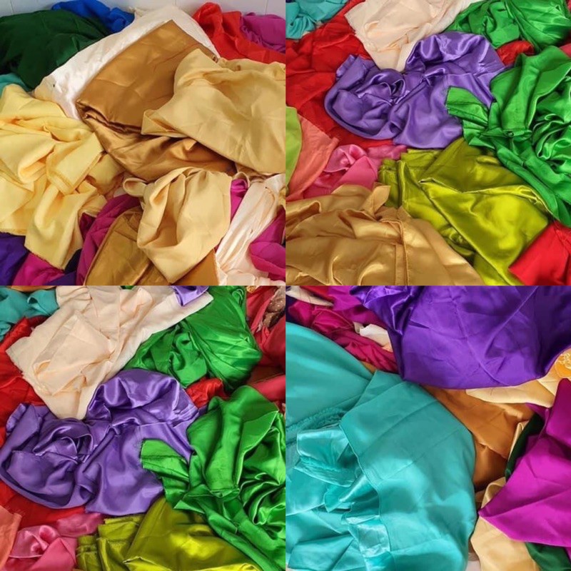 0,5kg và 1kg vải phi lụa hàng khúc trên 1m mềm rũ