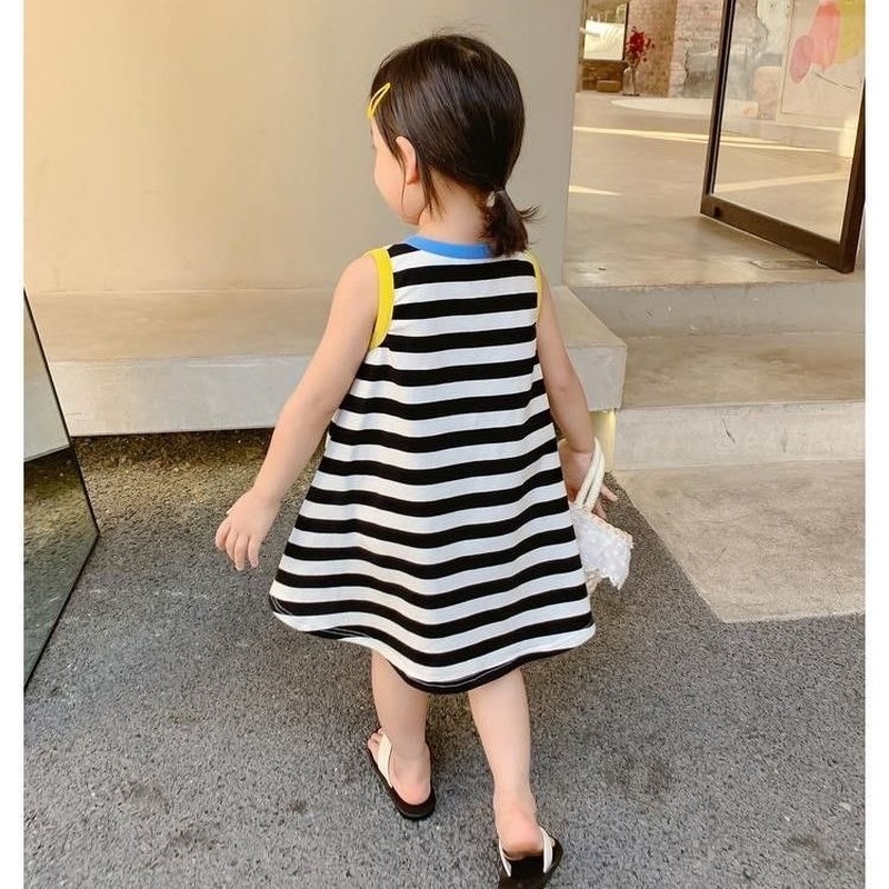 (MớI) Đầm SáT NáCh Kẻ SọC Cho Bé GáI