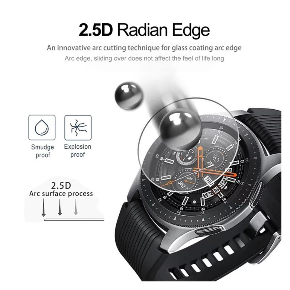 Kính cường lực 2D chống trầy xước bảo vệ cho đồng hồ Samsung Gear S3 Frontier/ Classic, galaxy watch 46mm