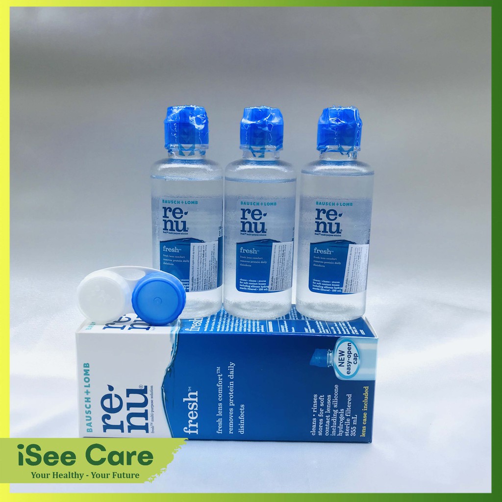 Nước ngâm lens kính áp tròng mềm Renu thương hiệu Bausch & Lomb - USA