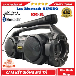 Loa Bluetooth KIMISO KM-S1 - Tặng kèm Mic hát Karaoke - Lỗi đổi mới trong 10 ngày [Bảo Hành 2 Năm]