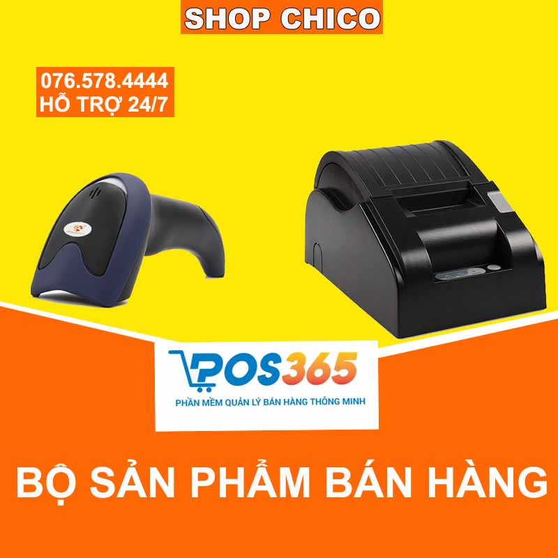 [Sale 5% ] Bộ bán hàng cho cửa hàng nhỏ gồm máy in hóa đơn máy quét phần mềm bán hàng giá cực rẻ tặng 5 cuộn giấy in