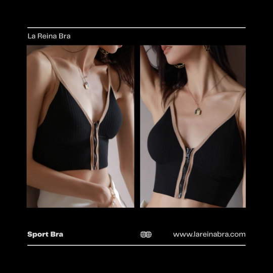 ÁO BRA 2 dây LA REINA BRA - LRAB046 có khoá kéo phía trước, có đệm lót dày dặn