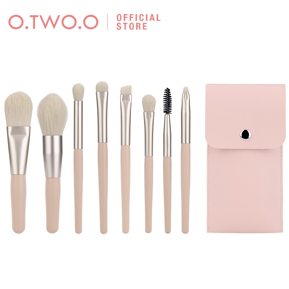 Bộ 8 Cọ O.TWO.O Trang Điểm Mắt Và Mặt Kèm Túi Đựng Tiện Dụng 100g