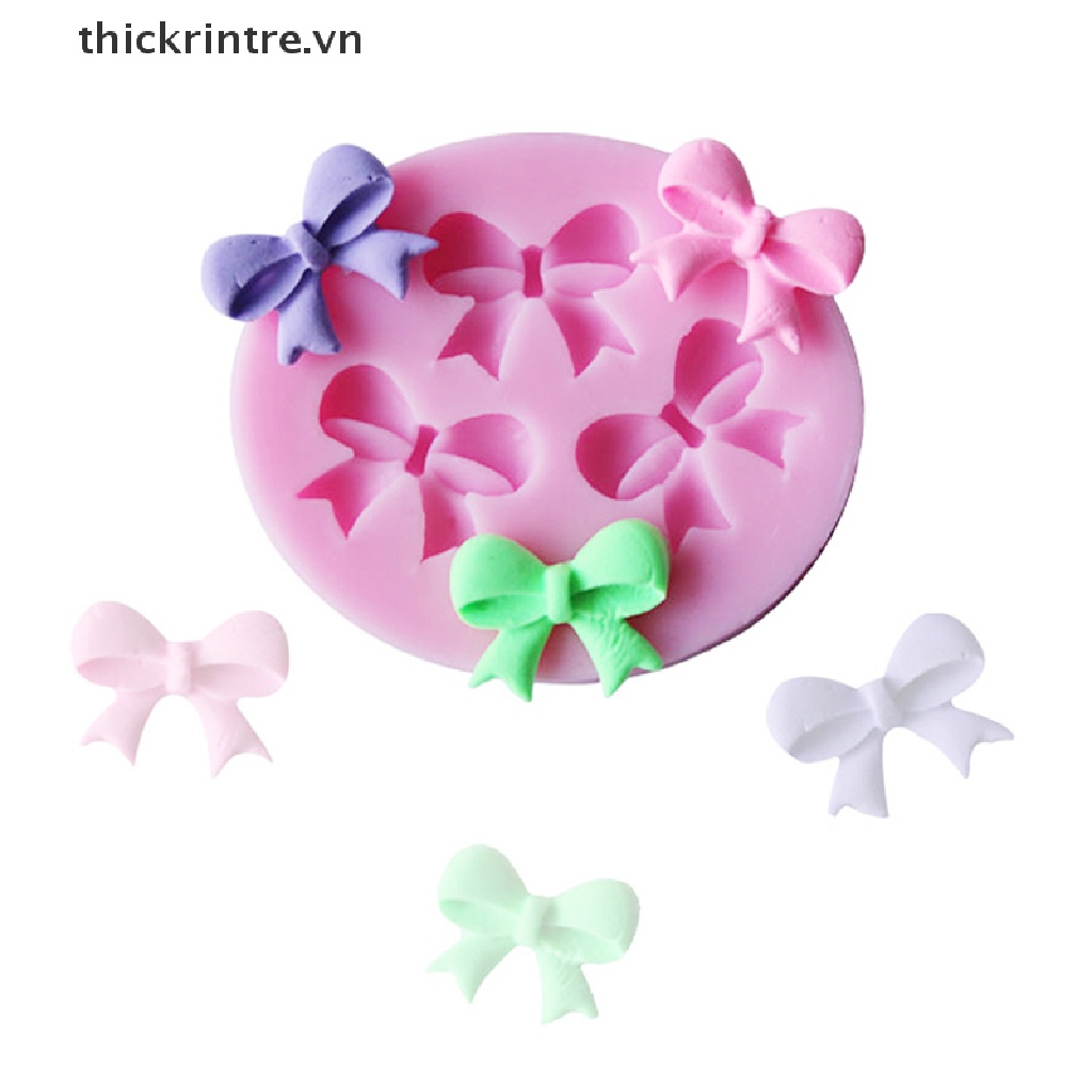 Khuôn Silicone Làm Bánh Tạo Hình Nơ 3D Độc Đáo Tiện Dụng