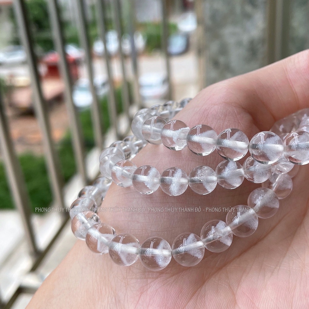 Chuỗi Vòng Ưu Linh Trắng Bao Thể Kim Tự Tháp - Phong Thủy Thành Đô