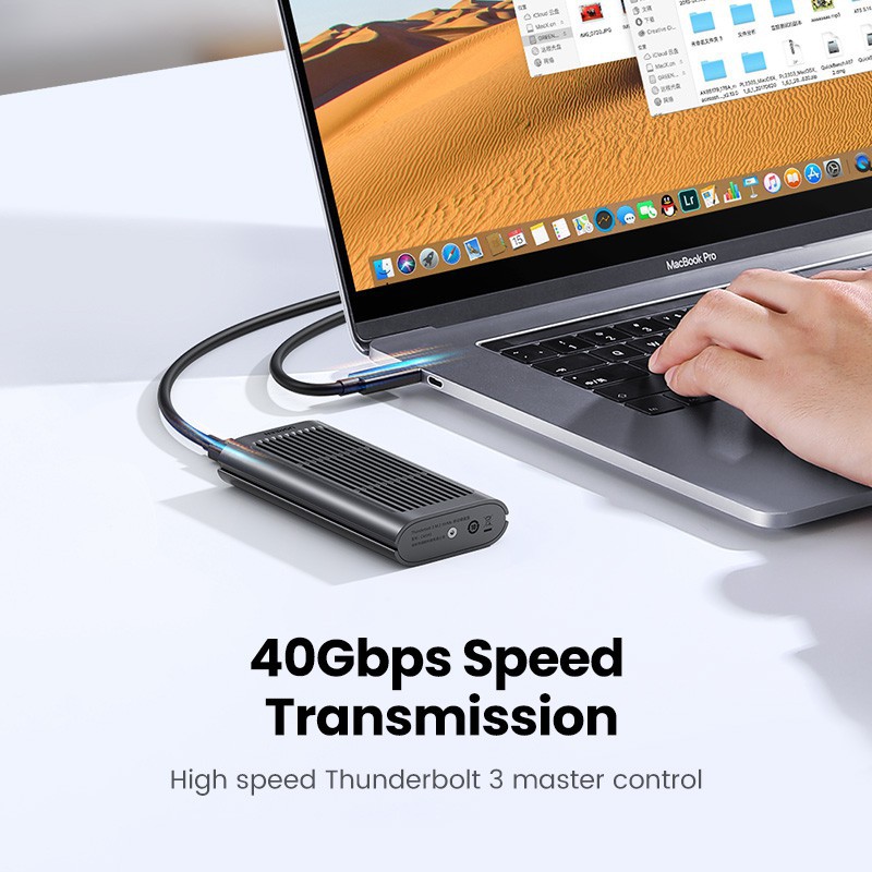 Hộp đựng ổ cứng M.2 CM343 Tốc độ truyền 40GpbsThunderbolt ™ 3 hỗ trợ ổ cứng 2 TB