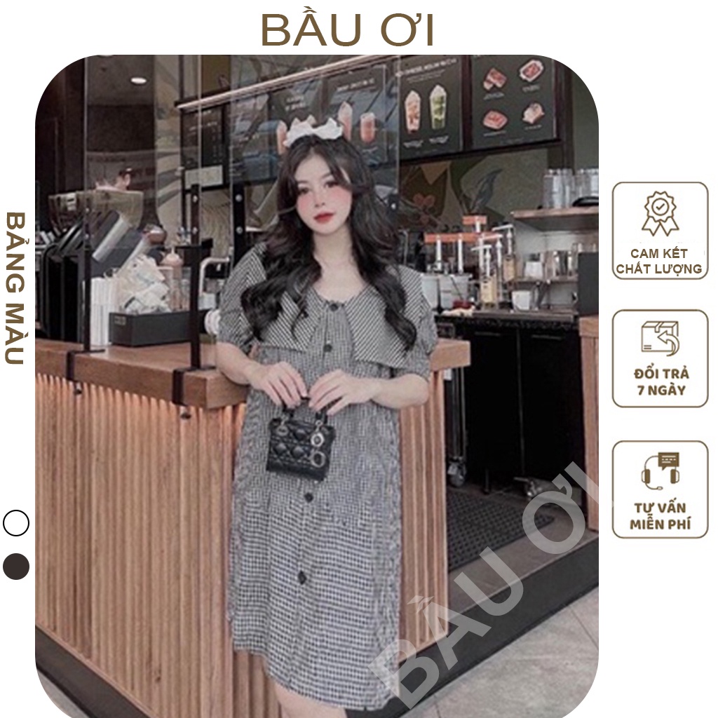 [BAUOII V48] VÁY BẦU KẺ SANG CHẢNH - ĐẦM BẦU BABYDOLL DỰ TIỆC THIẾT KẾ ĐẸP PHÙ HỢP CÔNG SỞ VÀ MÙA HÈ