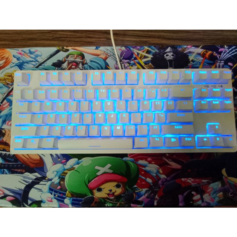 Bàn phím cơ EK EDRA387 ICE WHITE HOTSWAP CŨ blue switch