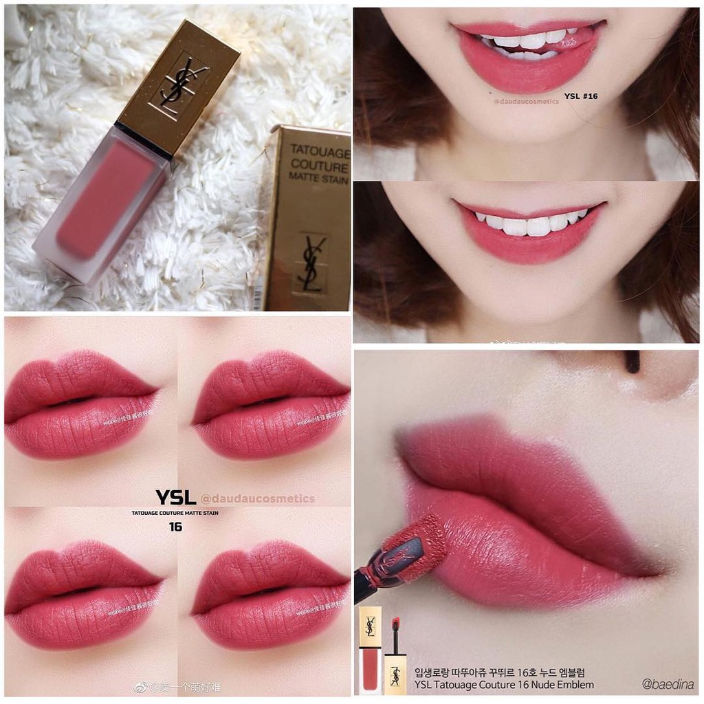 Son kem lì Yves Saint Laurent Tatouage Couture Liquid Matte Lip Stain