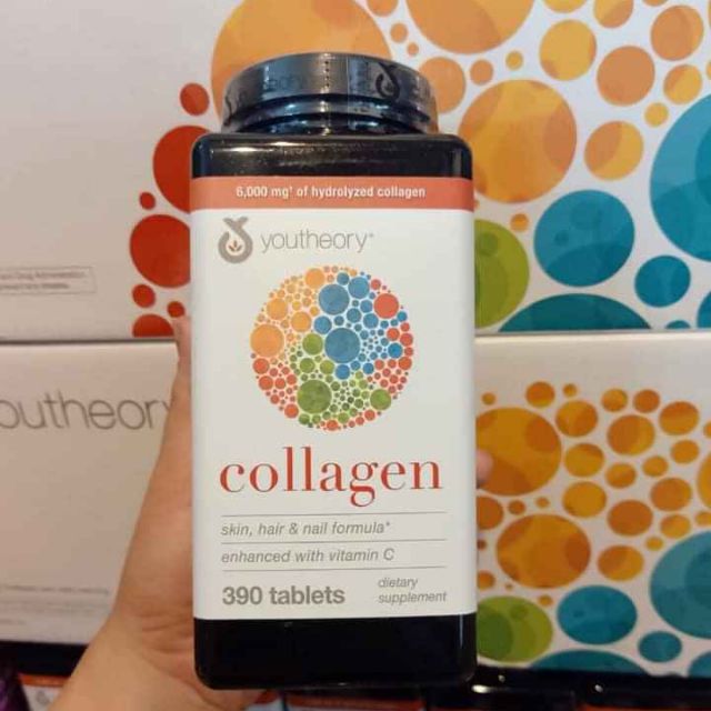 Collagen Youtheory advanced formula Type 1 2 & 3 390 Viên